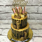 Golden Drip Design Cake - Creme Castle