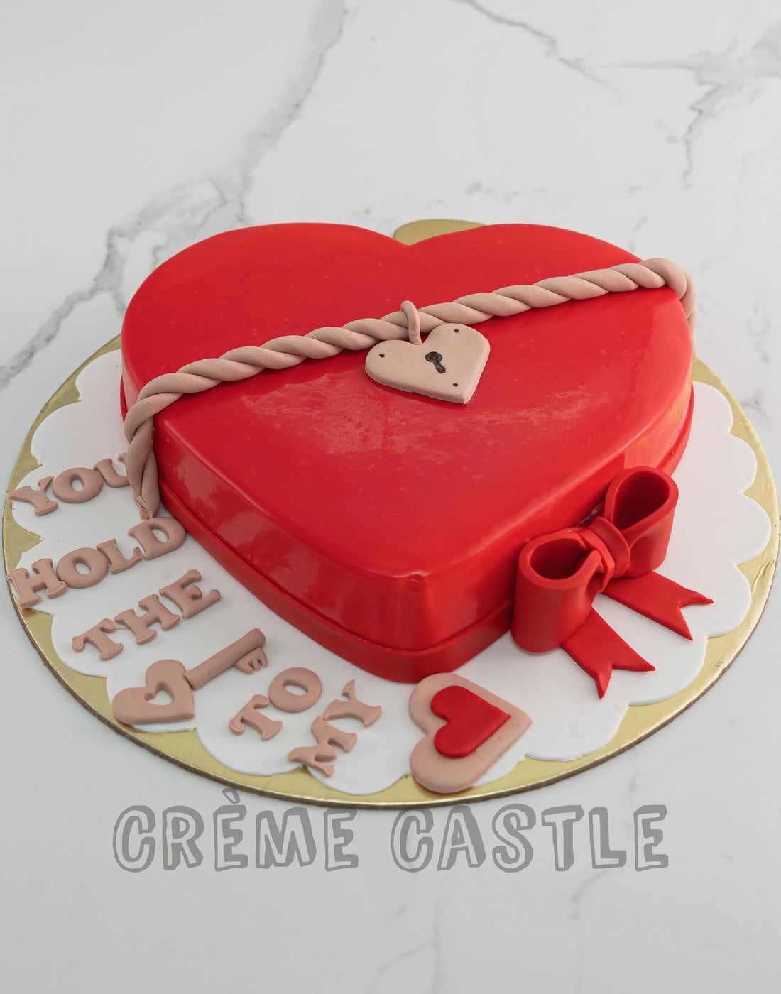Heart Lock Cake. Valentine Day Cake. Anniversary Cake. Noida Gurgaon