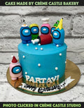 Among Us Blue Design Cake