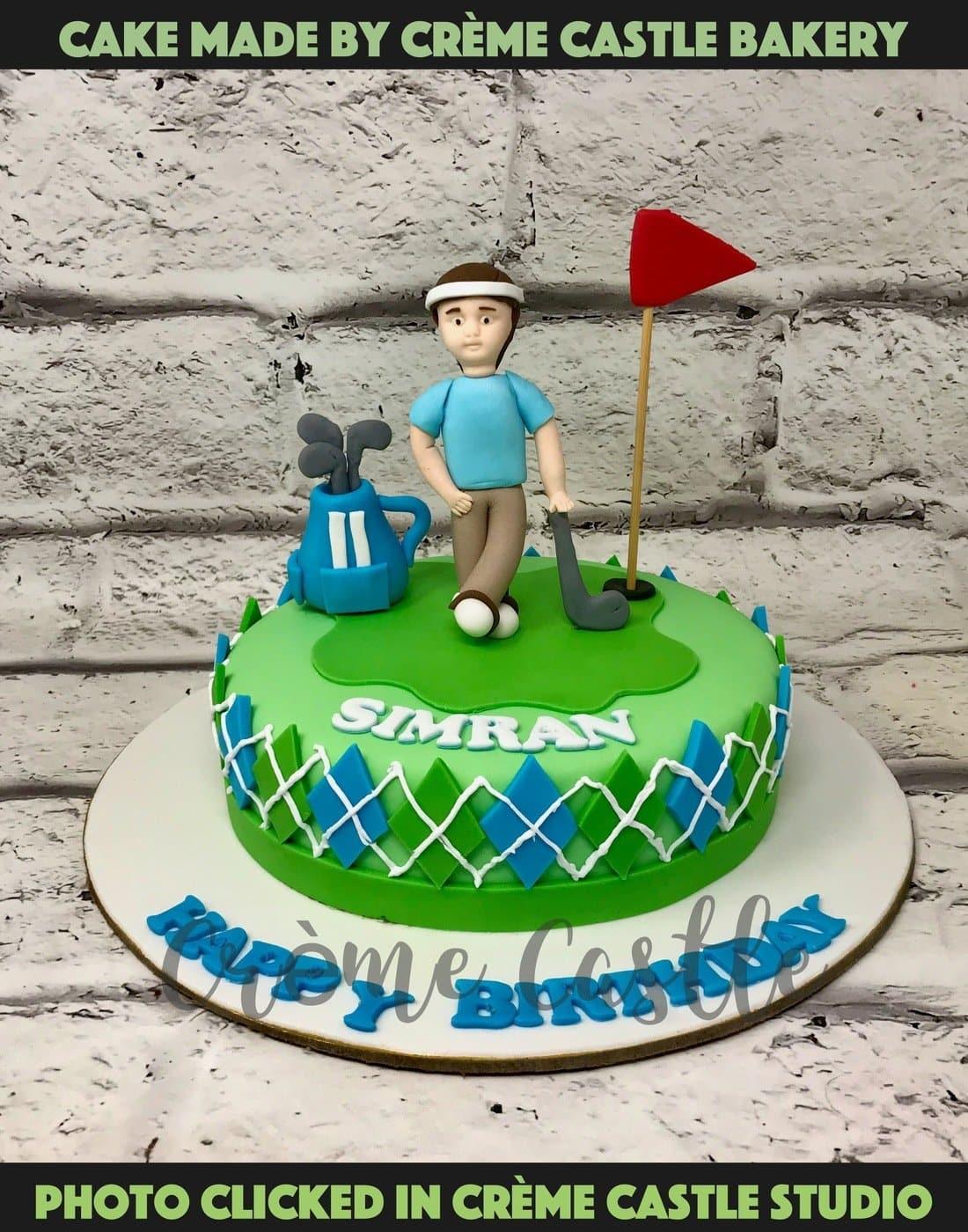 Golfer Theme Cake. Noida & Gurgaon