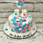 Baby Shower Hearts Design Cake - Creme Castle