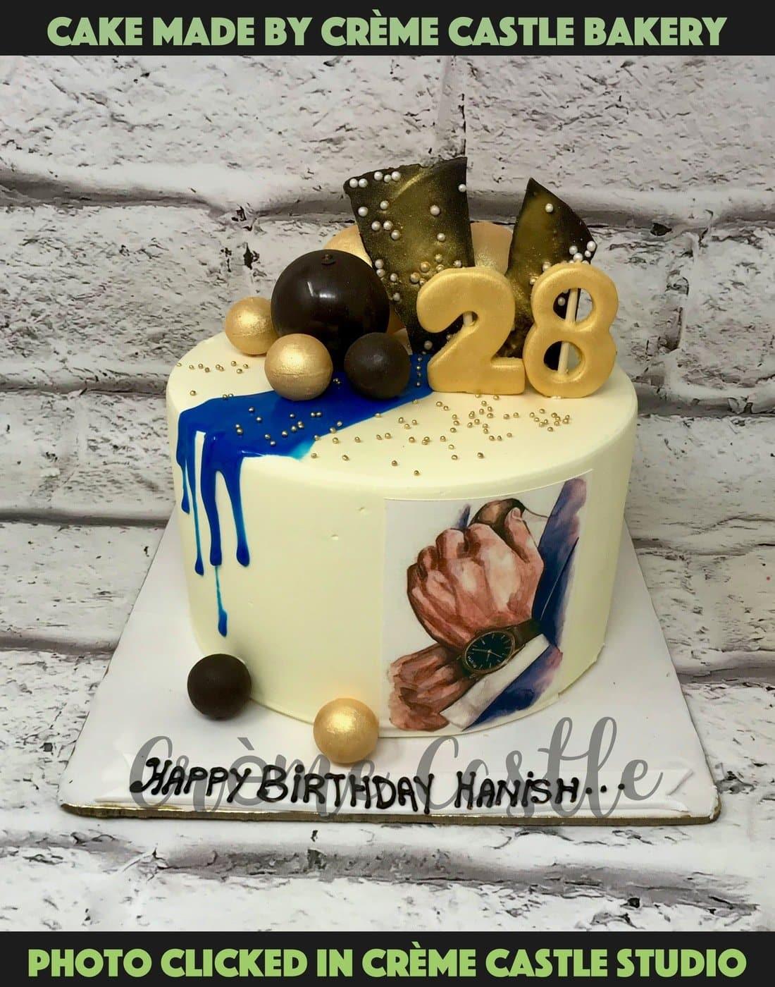 Buy ALPHA K GG 28th Birthday Cake Topper Happy 28th Birthday Cake Online in  India - Etsy