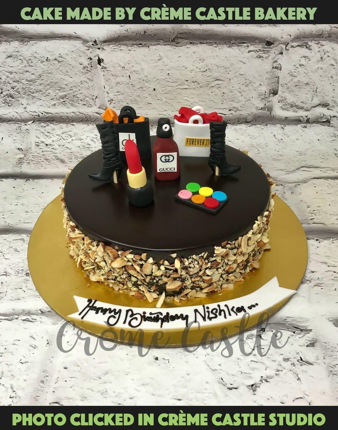 Chocolate Fashion Design Cake - Creme Castle
