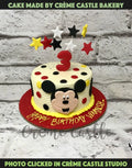 Mickey Stars Face Design Cake