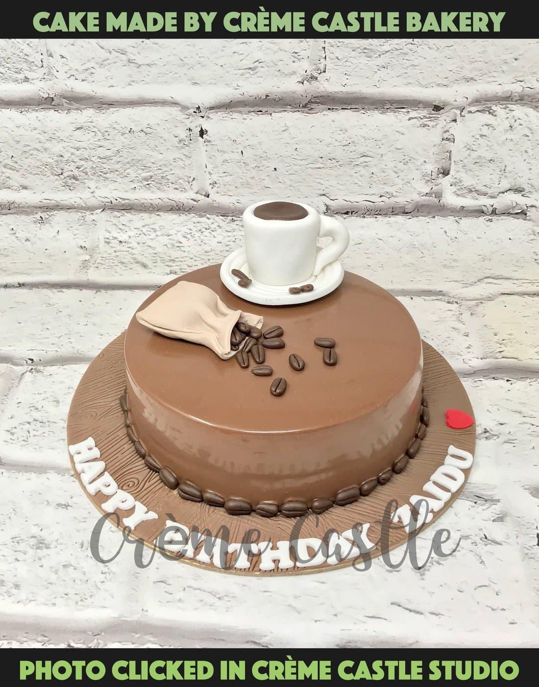 Coffee lover Design Cake - Creme Castle