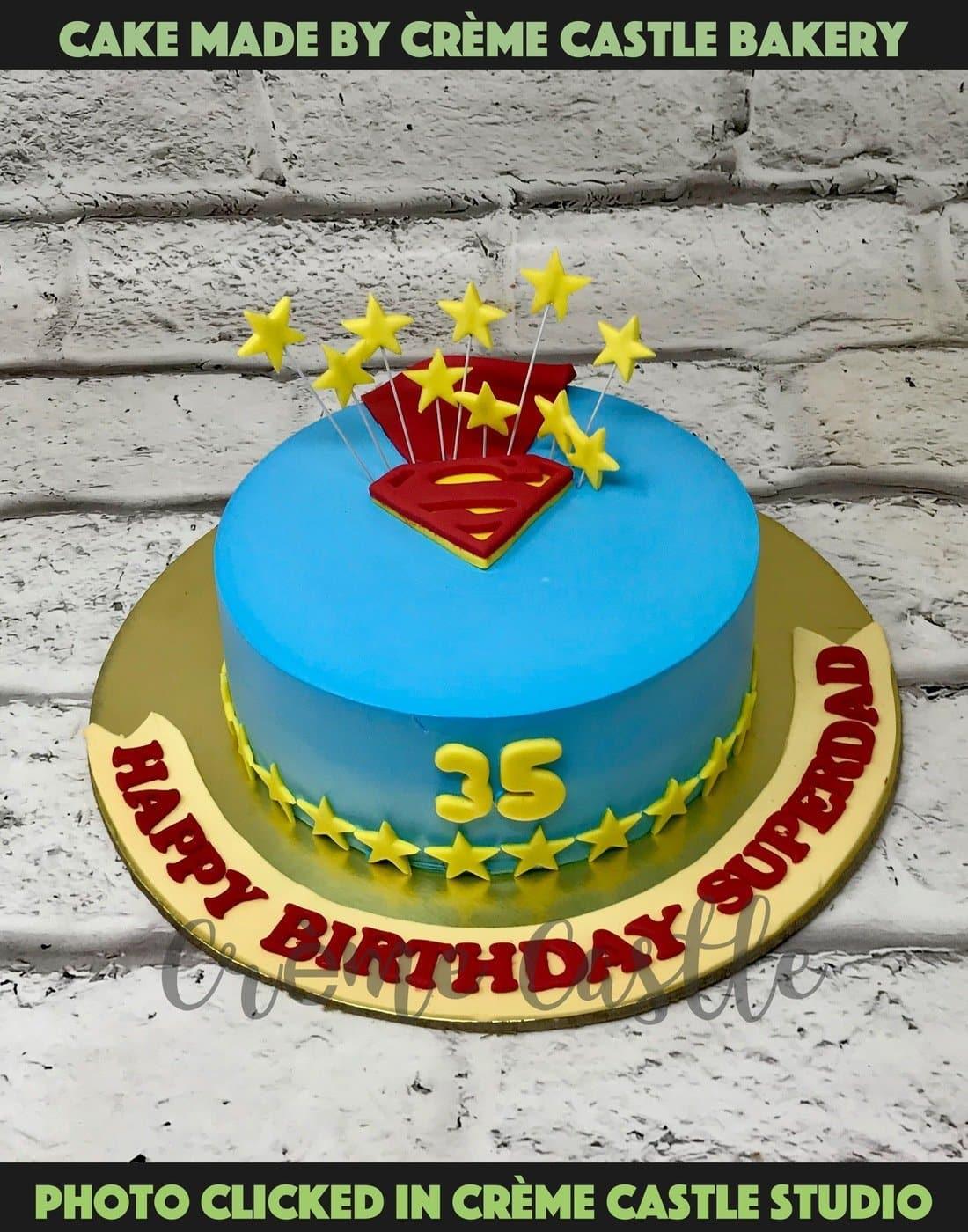 Superman Cape Cake. Cake Design for Son and Boys. Noida & Gurgaon