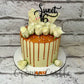White Rose Drip Design Cake - Creme Castle
