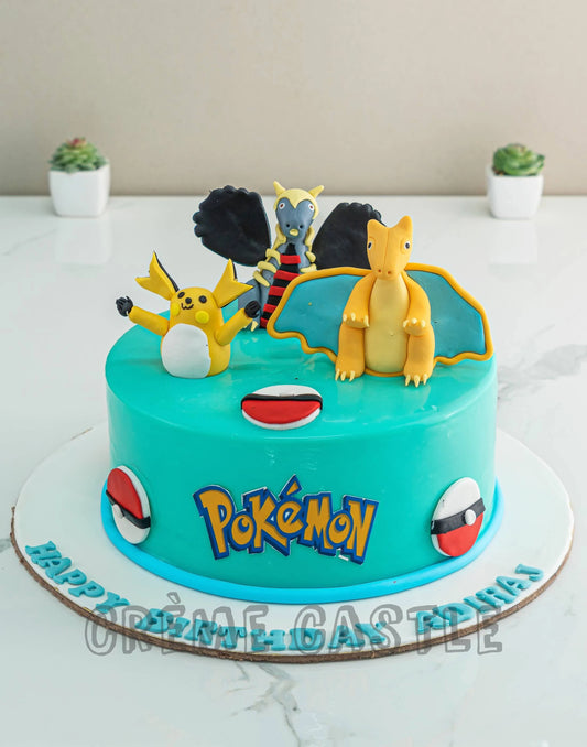 Pokemon Cartoons Cake. Noida & Gurgaon