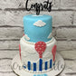 Sky and Clouds Design Cake - Creme Castle