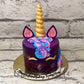 Purple Unicorn Design Cake - Creme Castle