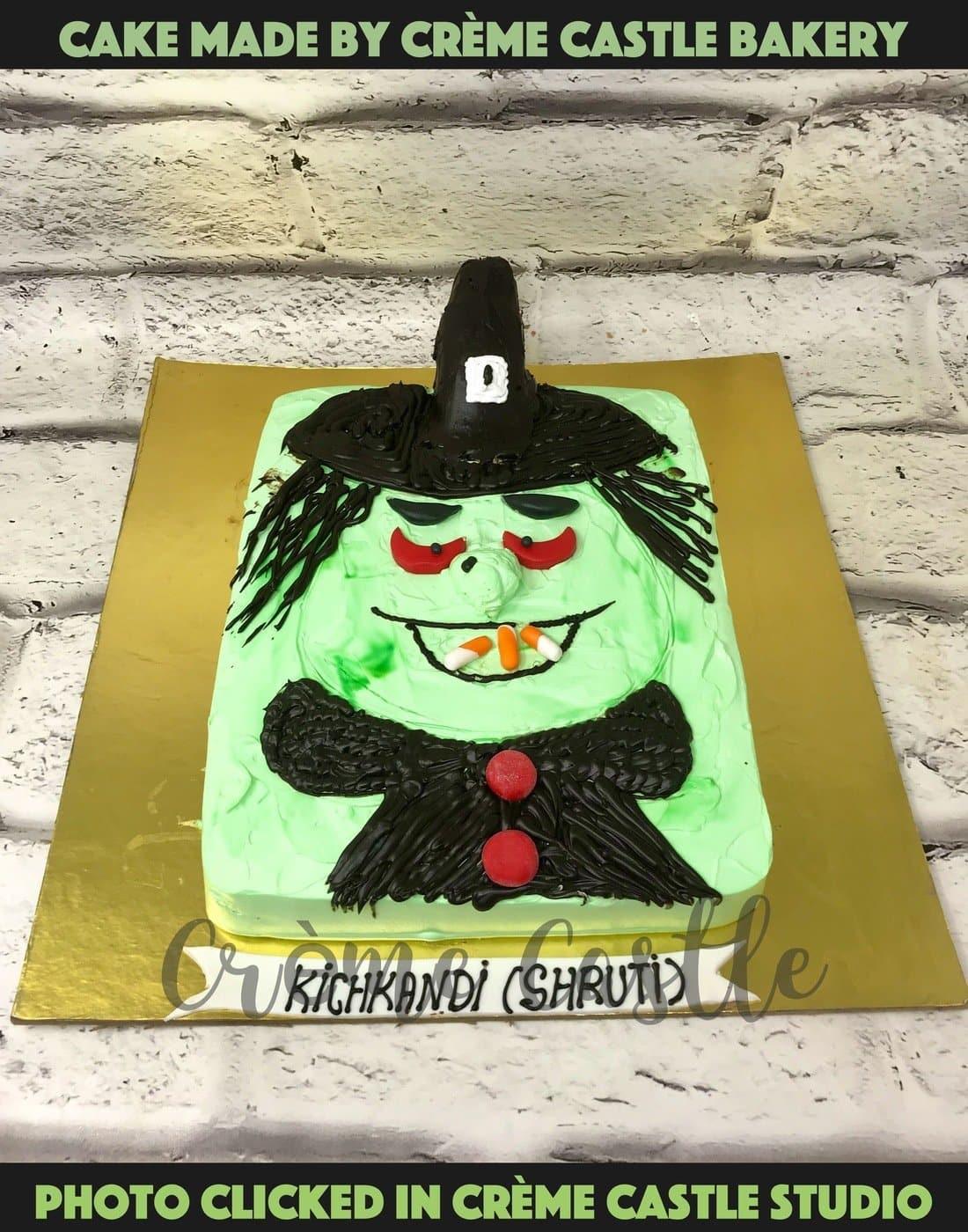 Halloween Scary Design Cake - Creme Castle