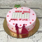 Save the Date Design Cake - Creme Castle