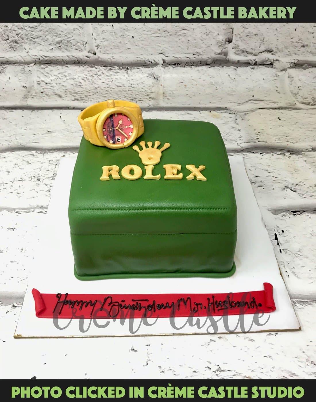 Rolex Watch Gift Box Cake | Celebration Cake for Men | Shop Online at  Caketalk.ae