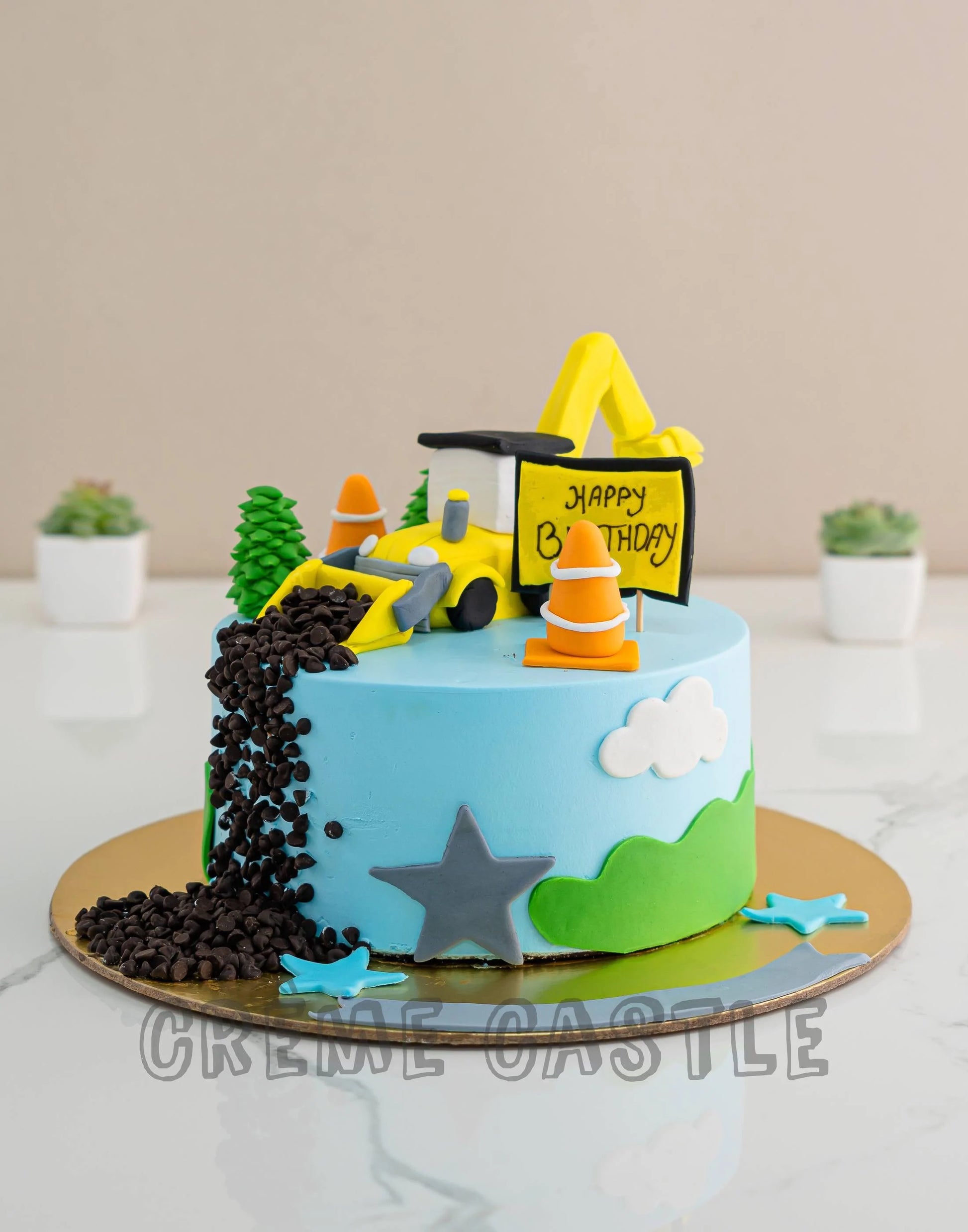 Crane Construction Cake. Noida & Gurgaon