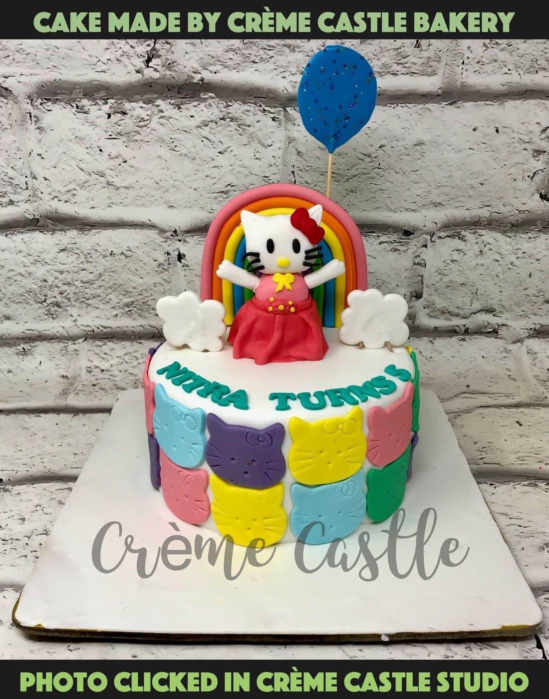 Kitty Mouse Cake. Hello Kitty Colourful Cake. Noida & Gurgaon