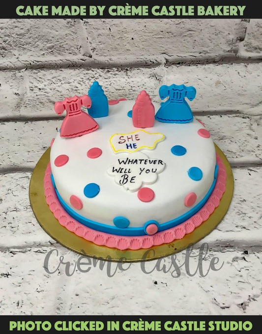 Baby shower Dress Design Cake - Creme Castle