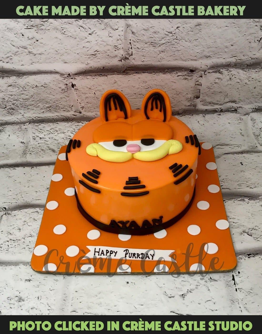 Garfield Face Cake. Noida & Gurgaon
