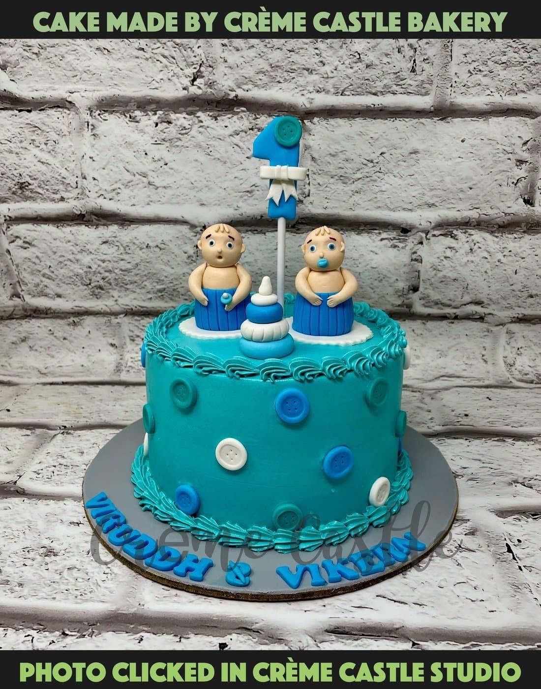 Cakes for Twin Babies. Kids Birthday Cake Ideas. Noida & Gurgaon