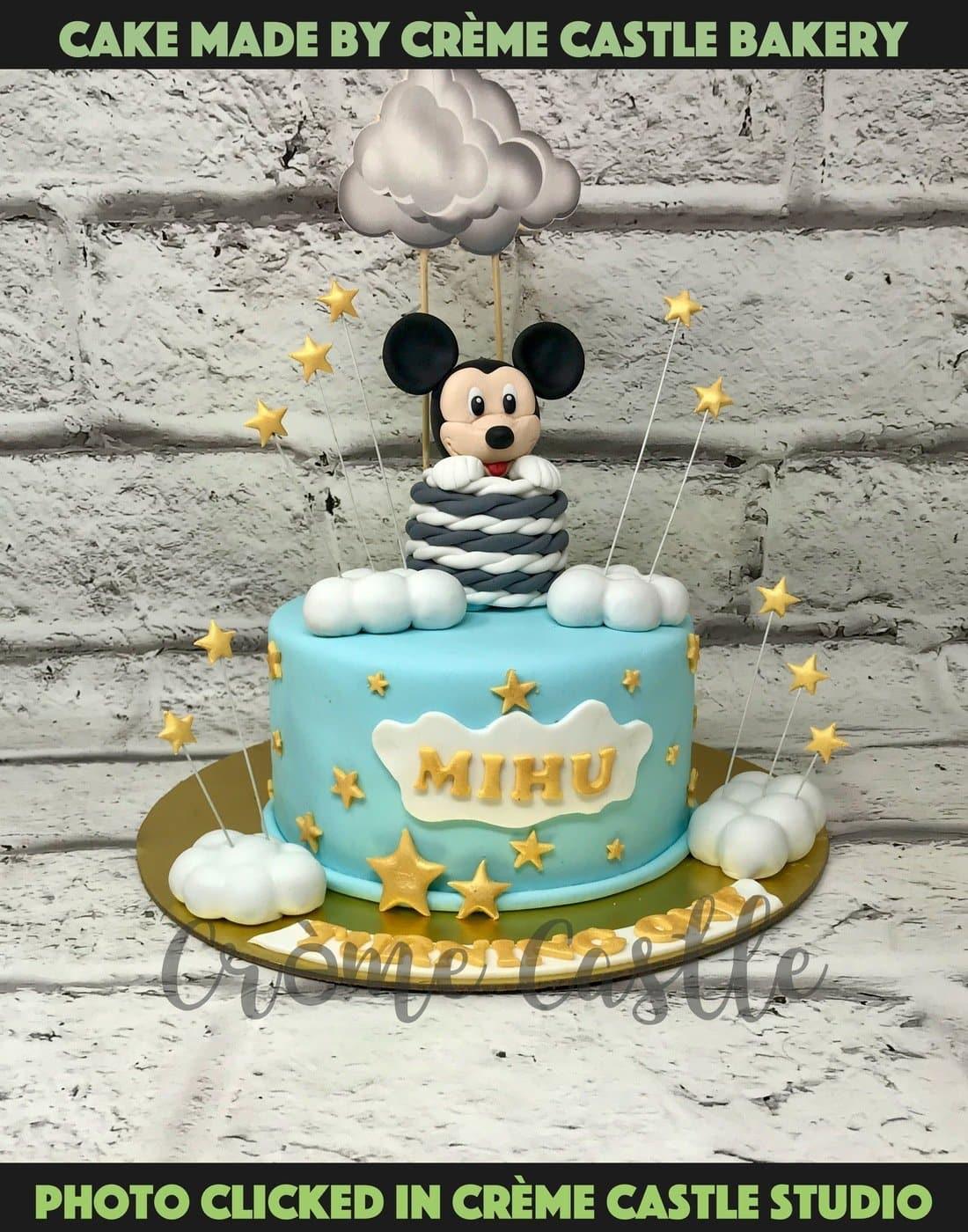 Mickey in Balloon Design Cake - Creme Castle