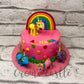 Rainbow Little Pony Design Cake - Creme Castle