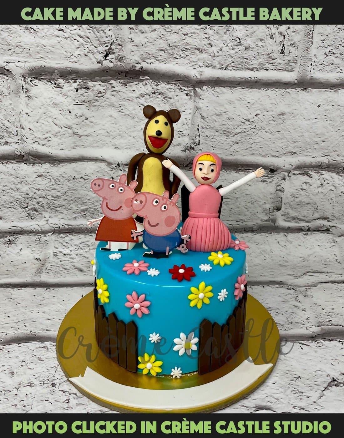 Masha & Bear Cream Cake - Fresh Cakes Delivery Hounslow, Cakes & Treats