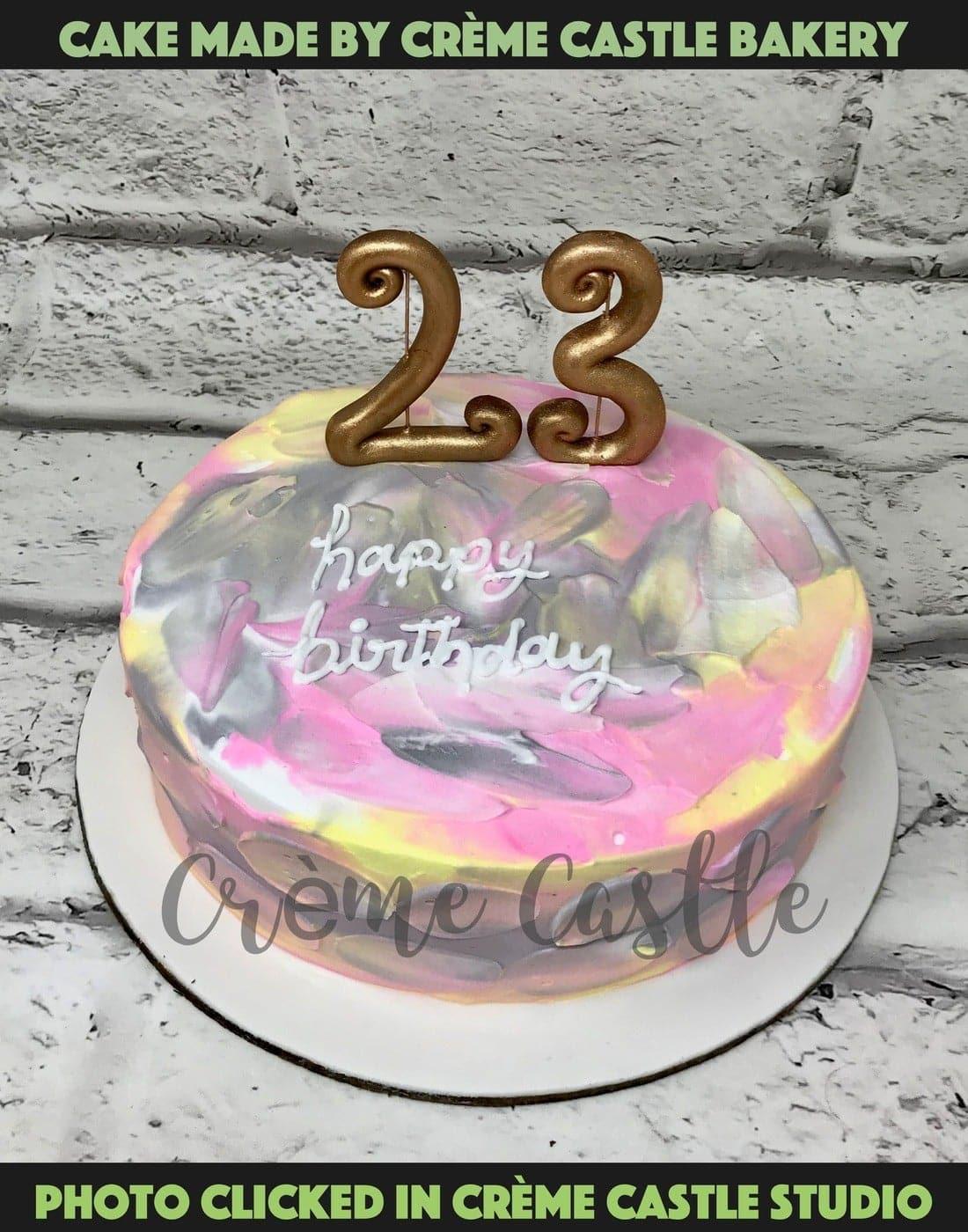 Colourfull Sprinkle Number Cake, 24x7 Home delivery of Cake in Ghaziabad  Sector-23, Ghaziabad