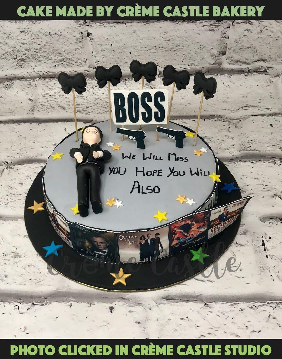 Boss Movie Design Cake - Creme Castle