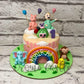 Cocomelon Family Drip Design Cake - Creme Castle