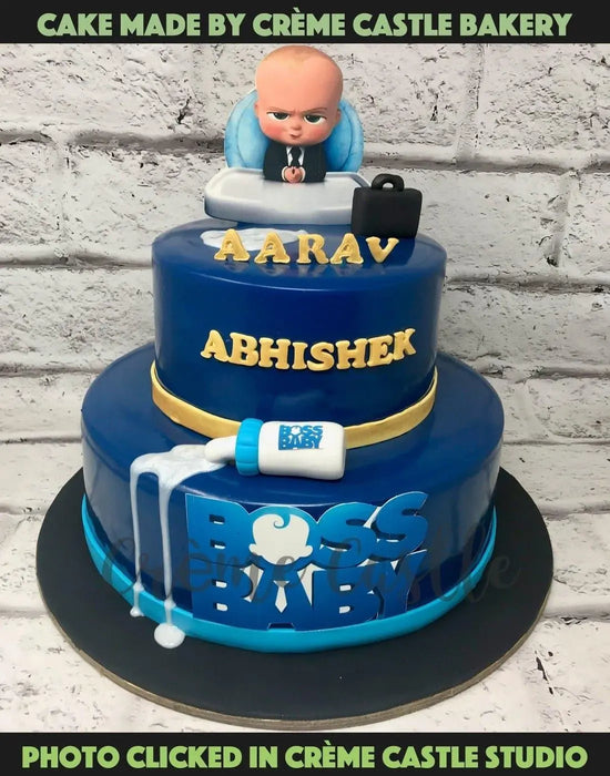 Boss Baby Blue Design Cake – Creme Castle