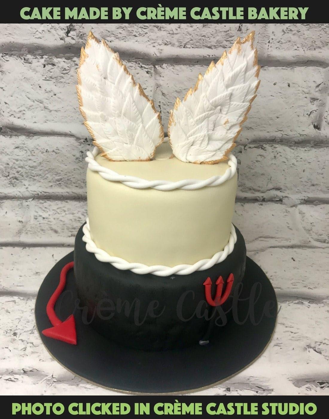 Devil and Angel Design Cake - Creme Castle