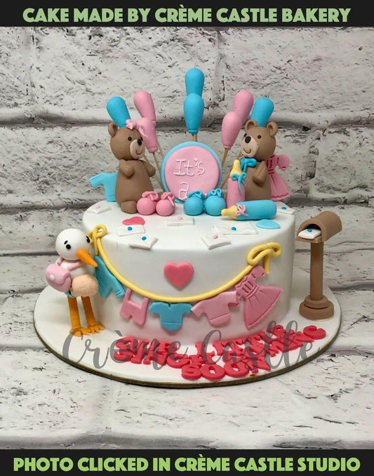 Teddy Birdhouse Design Cake - Creme Castle