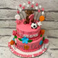 Teddy Football Design Cake - Creme Castle