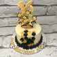 Golden 16 Design Cake - Creme Castle