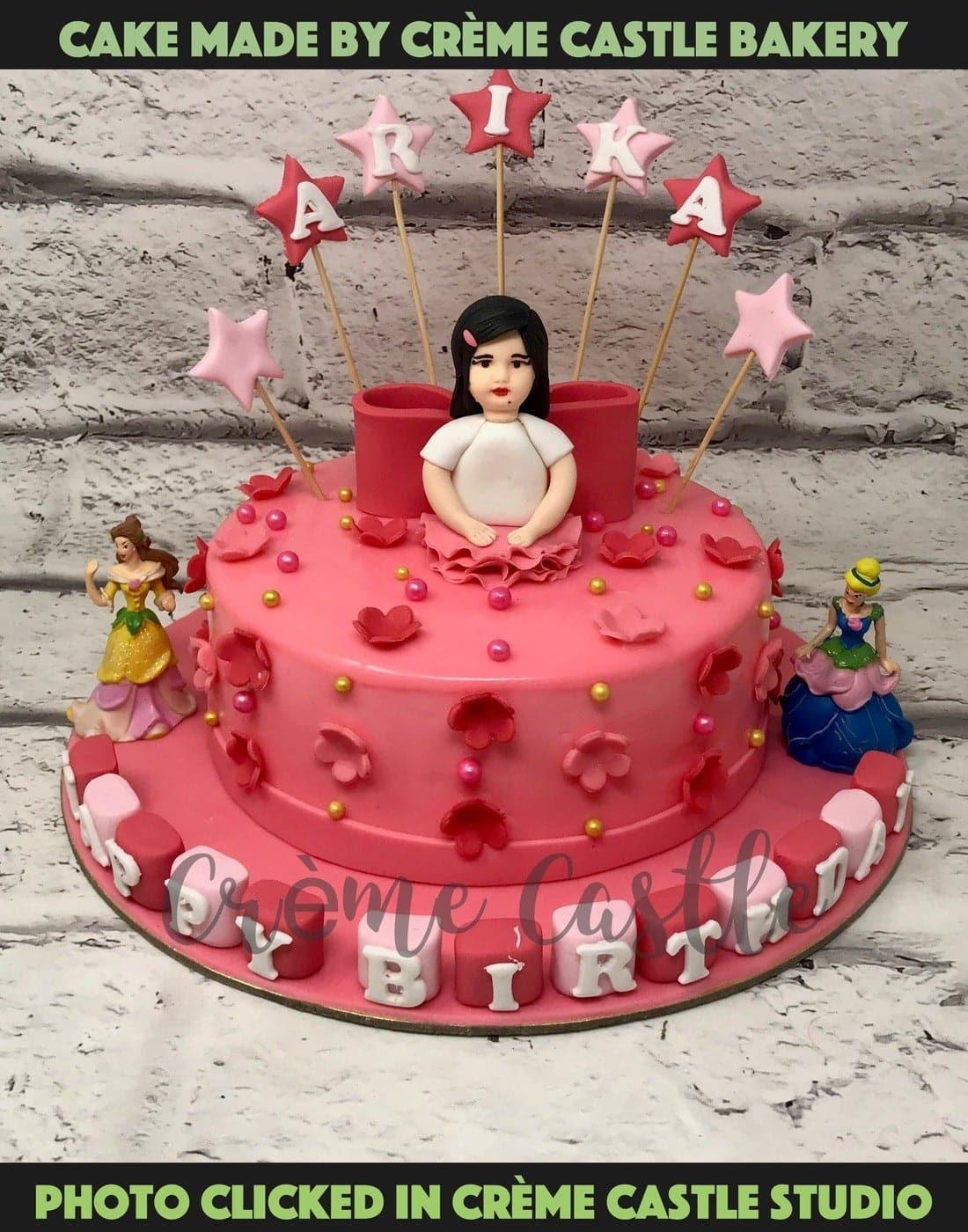 Princess Girl Design Cake - Creme Castle