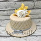 Beige Rose Gold Design Cake - Creme Castle