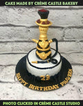 Golden Sheesha Design Cake