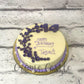 White Purple Blossom Design Cake - Creme Castle