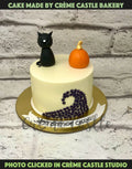 Cat and Pumpkin Design Cake