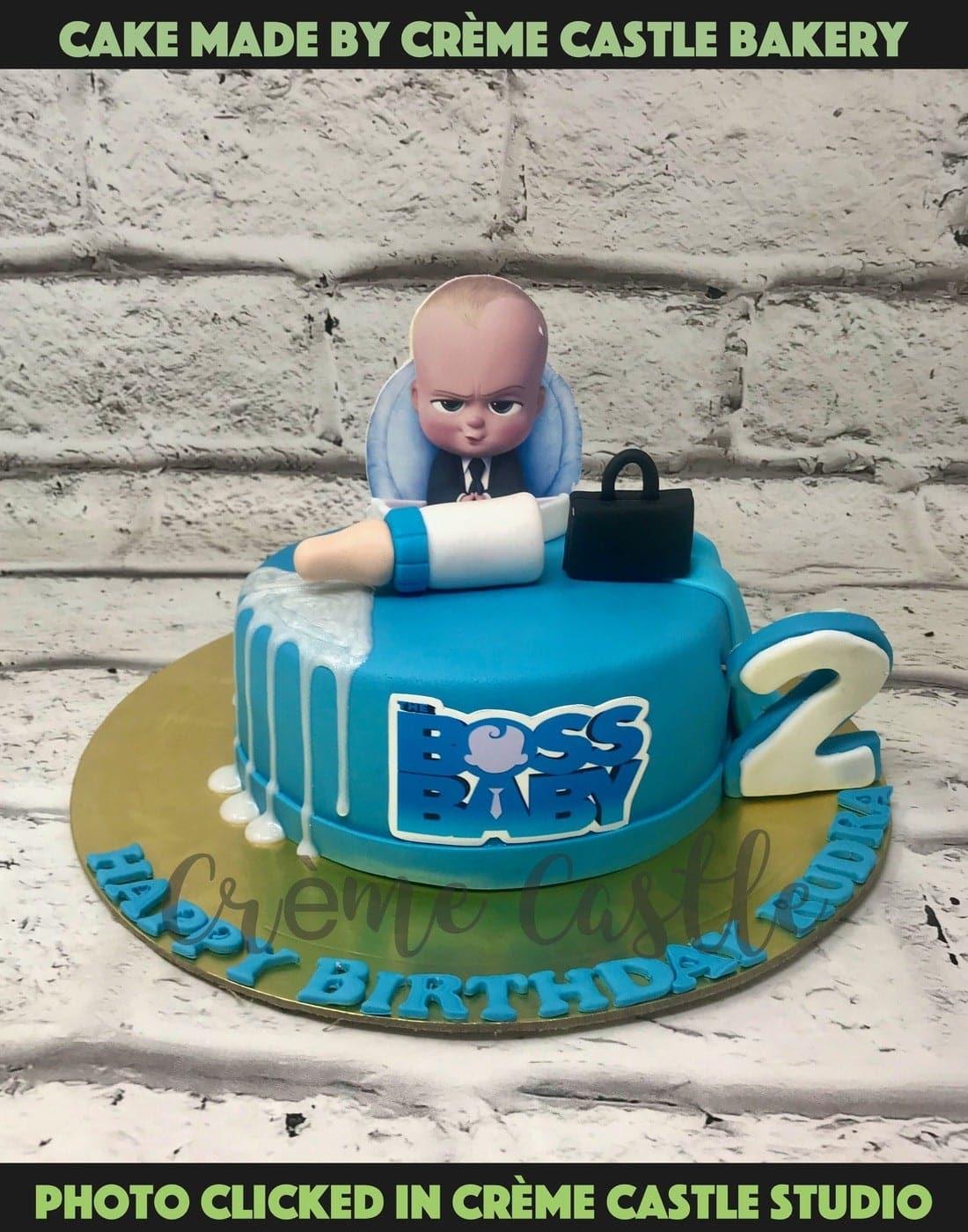 Boss Baby Milky Design Cake - Creme Castle