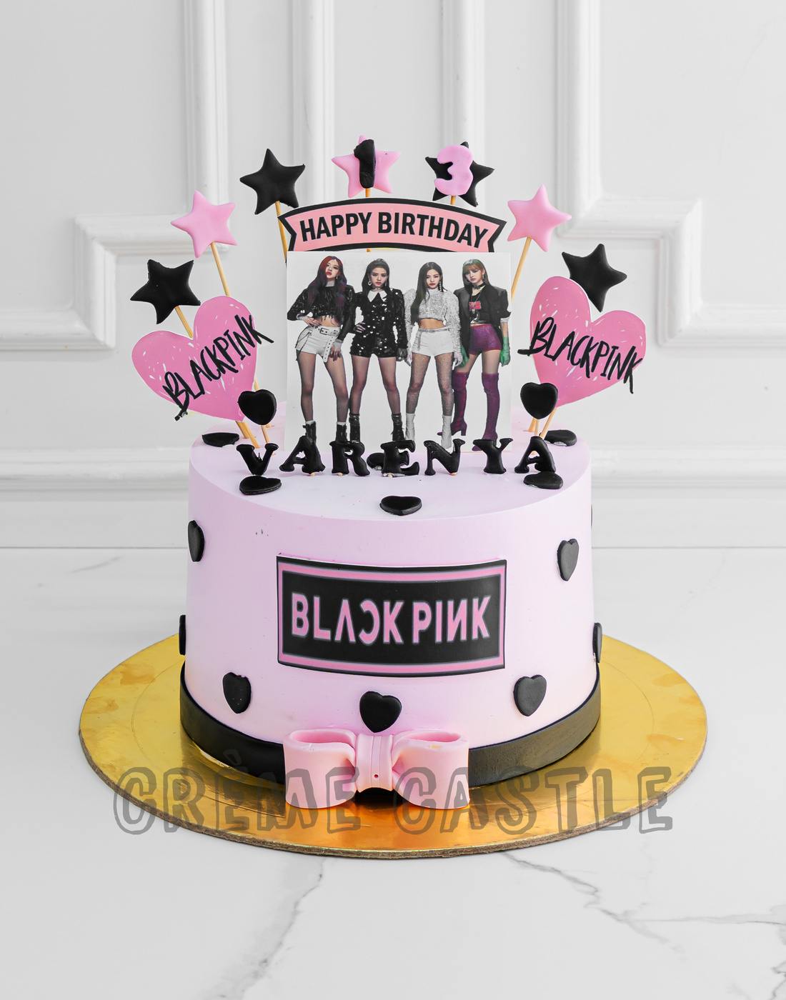 Blackpink Theme Cake in Pink by Creme Castle