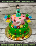 Girl and Jungle Design Cake