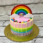 Rainbow Cloud Drip Design Cake - Creme Castle