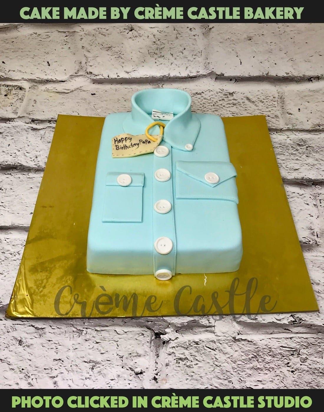 Office Shirt Design Cake - Creme Castle