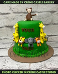 Green Jungle Tier Design Cake