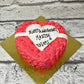 Heart Message Design Cake - Creme Castle