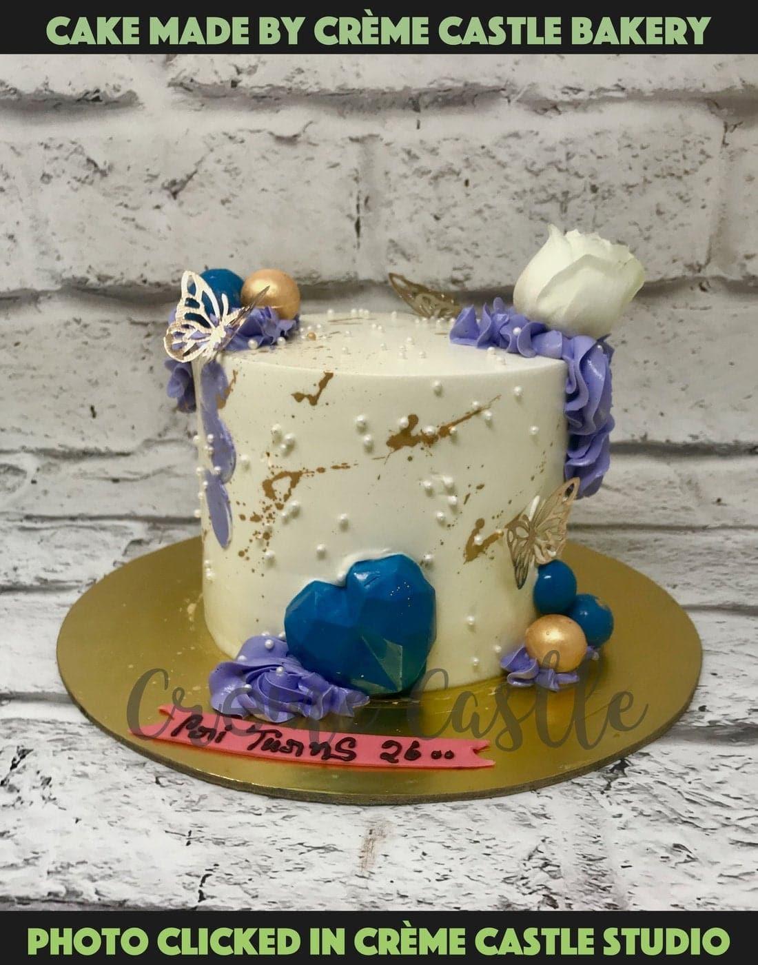 Stroke Butterfly Design Cake - Creme Castle