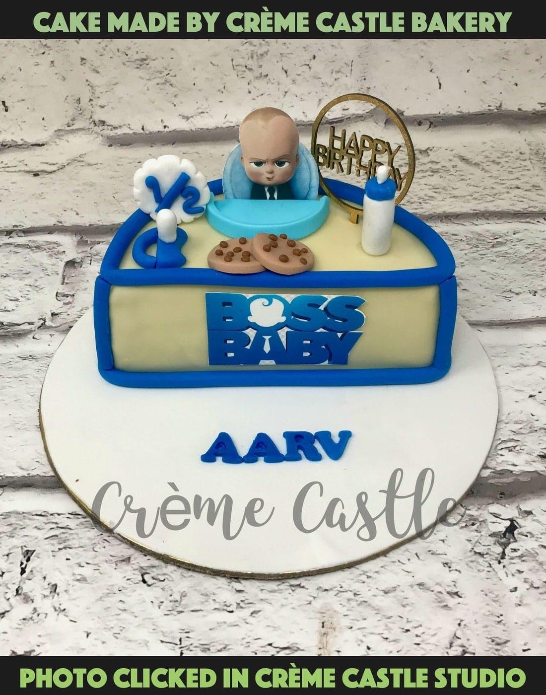 Boss Baby Semi Design Cake - Creme Castle