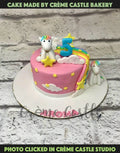 Unicorns in rainbow Design Cake