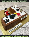 Her Office Table Design Cake