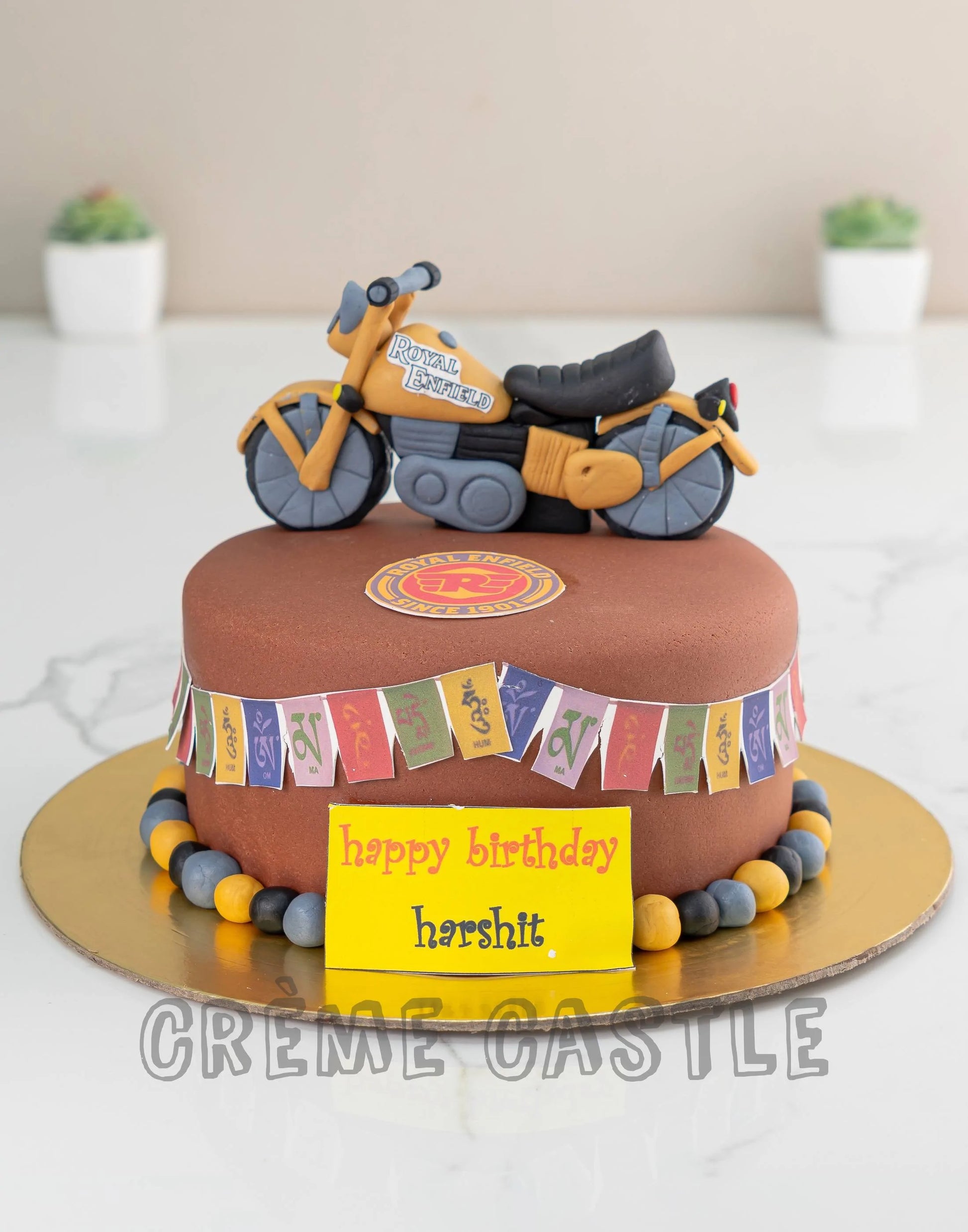 Bike Theme Cake in Royal Enfield by Creme Castle